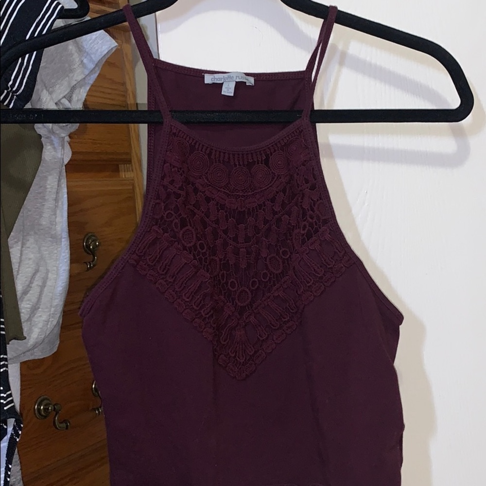 Burgundy crop top
